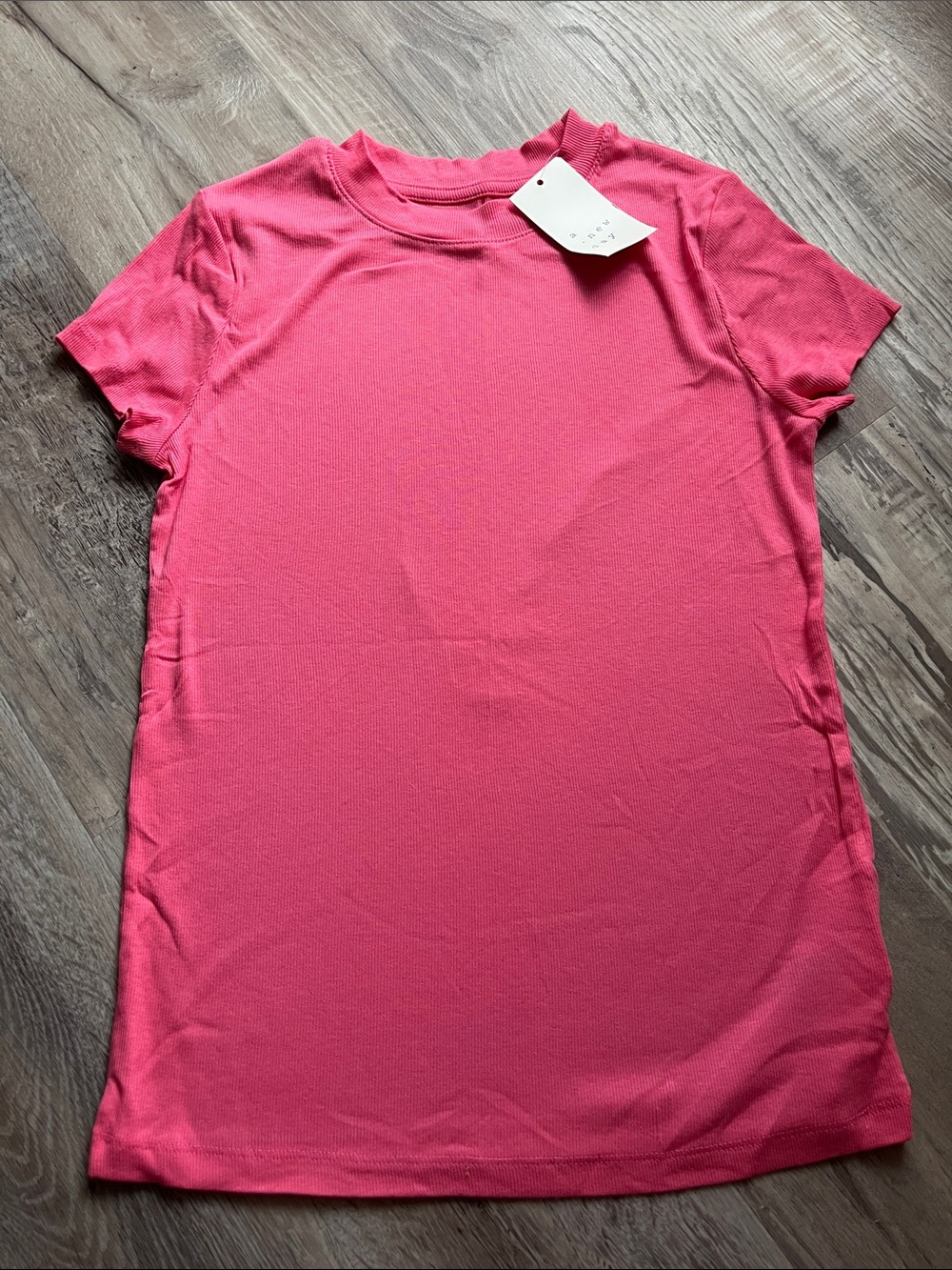 a new day Hot Pink Short Sleeve Crewneck Tee